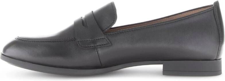 Gabor Grijze leren loafers Gray Dames