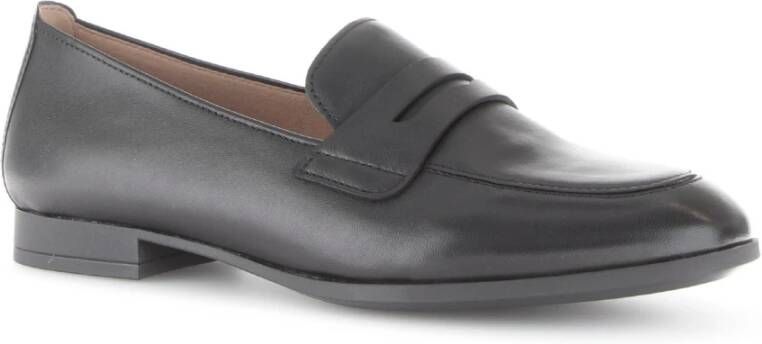 Gabor Grijze leren loafers Gray Dames