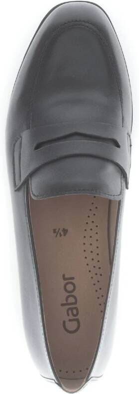 Gabor Grijze leren loafers Gray Dames