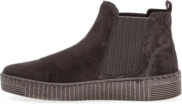 Gabor Grijze Velvet Chelsea Boot Gray Dames