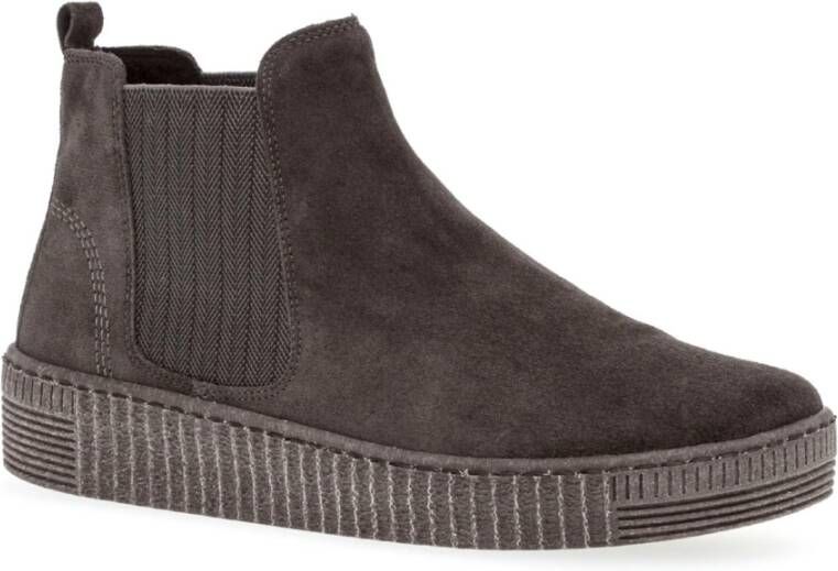 Gabor Grijze Velvet Chelsea Boot Gray Dames