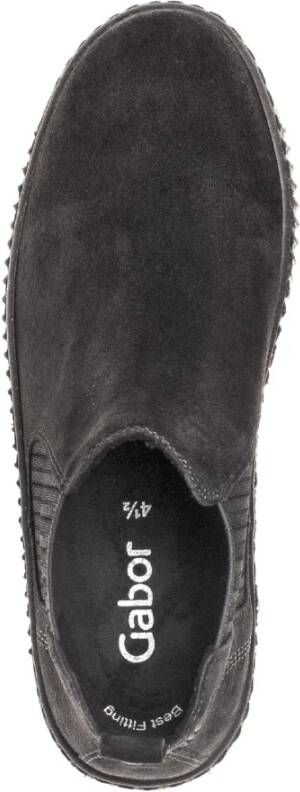 Gabor Grijze Velvet Chelsea Boot Gray Dames