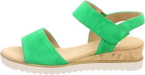 Gabor Groene sandalen met sleehak Green Dames