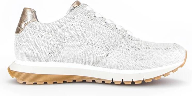 Gabor Hagedis Satijn Sneakers White Dames