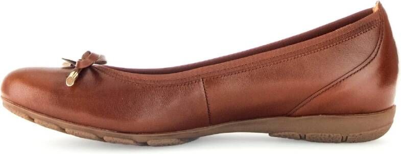 Gabor Klassieke Leren Ballerina Schoenen Brown Dames