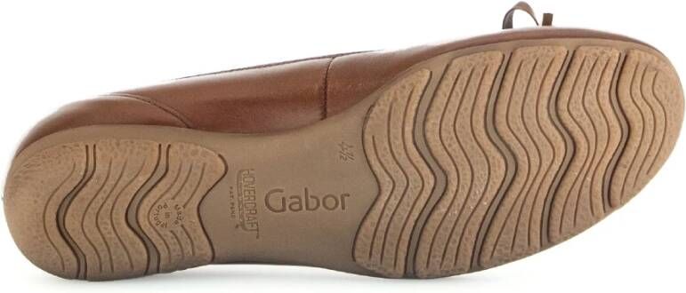 Gabor Klassieke Leren Ballerina Schoenen Brown Dames