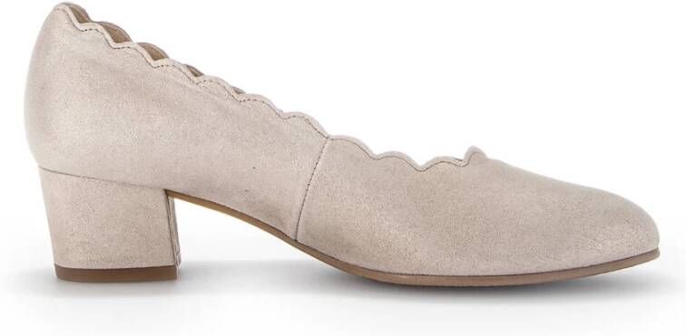 Gabor Klassieke Pumps met Boor Detail Beige Dames