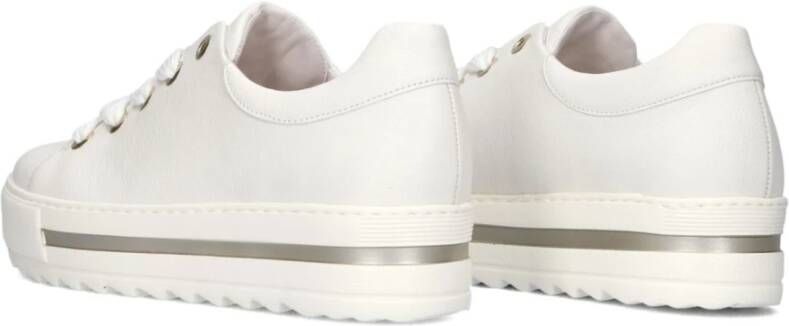 Gabor Lage Platform Sneakers met Gouden Accenten White Dames