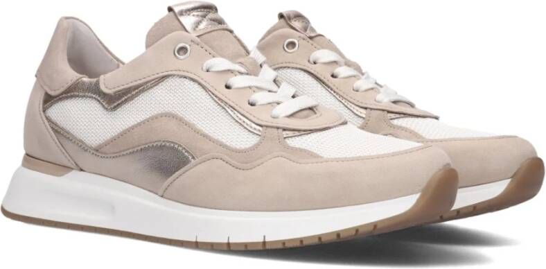 Gabor Lage Sneakers in Beige Suède Beige Dames