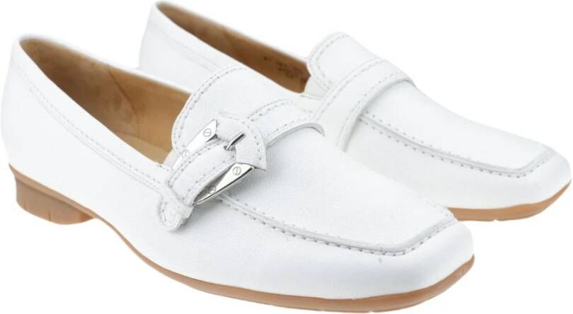 Gabor Leren Instaploafer Schoenen White Dames