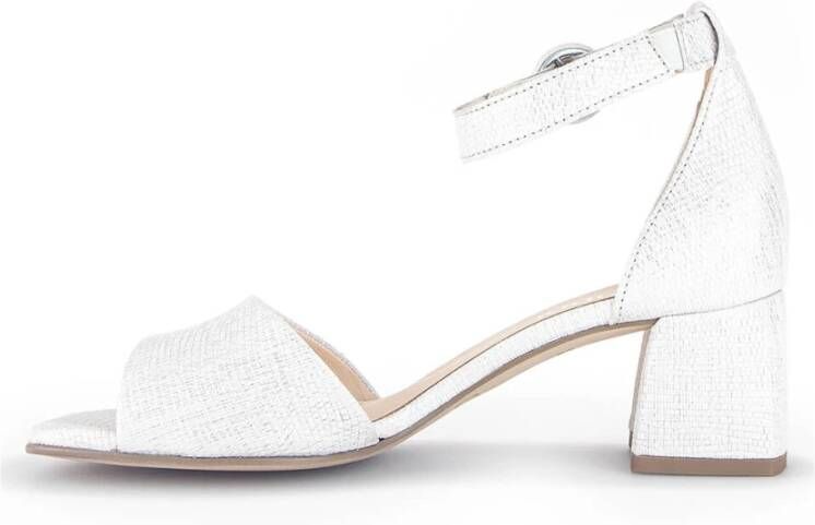 Gabor LizardCheope Sandalen met Hak White Dames