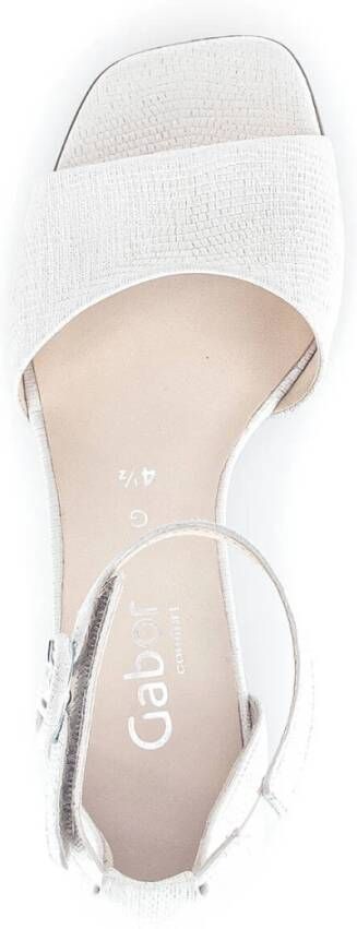 Gabor LizardCheope Sandalen met Hak White Dames