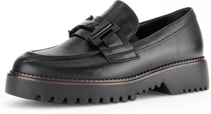 Gabor Loafers Foulardcalf Stijl Black Dames