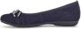 Gabor Marineblauwe Fluweel Ballet Flats Blue Dames - Thumbnail 2