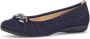 Gabor Marineblauwe Fluweel Ballet Flats Blue Dames - Thumbnail 3