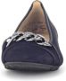 Gabor Marineblauwe Fluweel Ballet Flats Blue Dames - Thumbnail 5