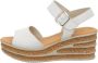 Gabor Witte Leren Sleehak Sandalen White Dames - Thumbnail 4