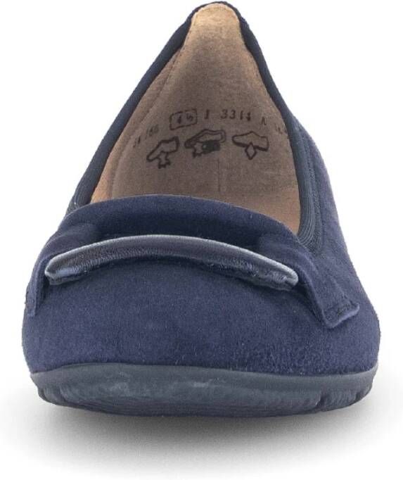 Gabor Navy Leren Ballerina Schoenen Blue Dames