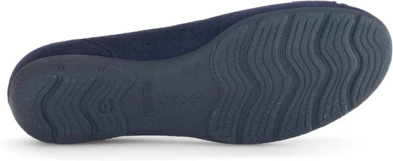 Gabor Navy Leren Ballerina Schoenen Blue Dames