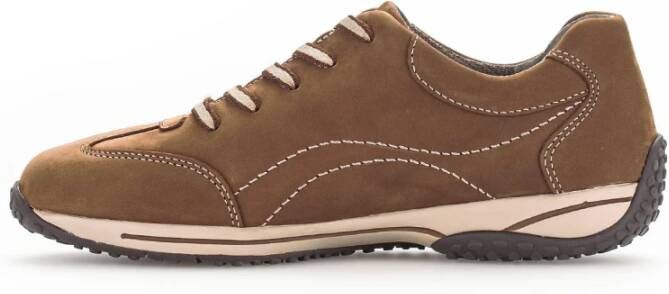 Gabor Nubuck Leren Casual Sport Basket Brown Dames