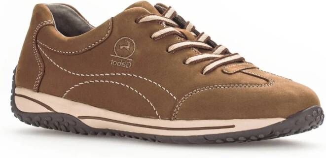 Gabor Nubuck Leren Casual Sport Basket Brown Dames