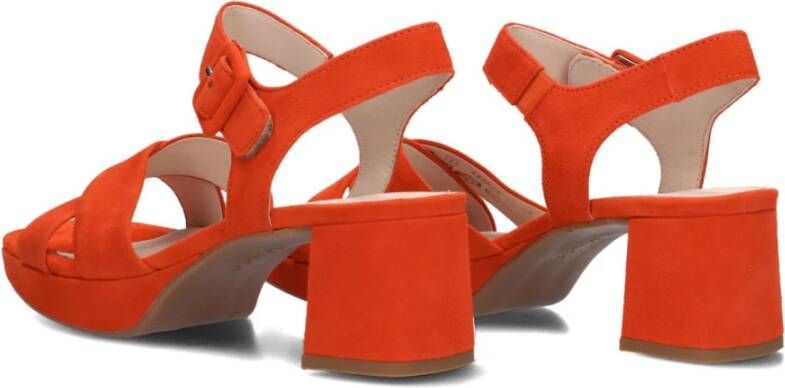 Gabor Oranje Suède Kruisband Sandalen Orange Dames