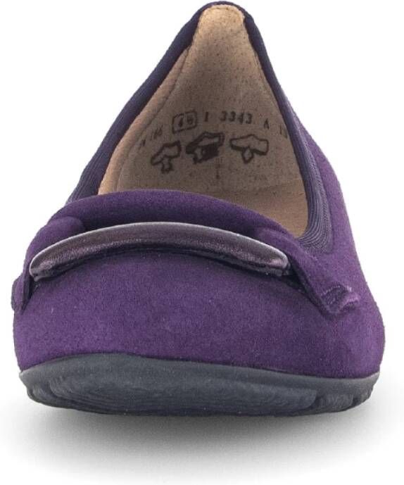 Gabor Paarse Leren Ballet Flats Purple Dames