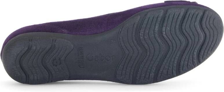 Gabor Paarse Leren Ballet Flats Purple Dames