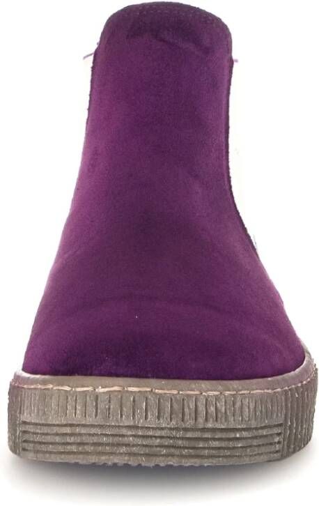 Gabor Paarse Velvet Chelsea Boot Purple Dames