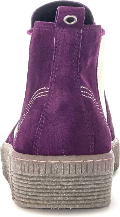 Gabor Paarse Velvet Chelsea Boot Purple Dames