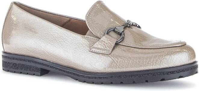 Gabor Rock Lack Loafers Beige Dames