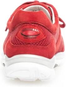 Gabor Rode Textiel Sneakers Red Dames