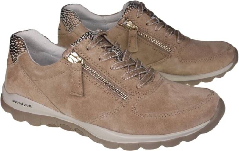 Gabor Rollende wandelsneaker Beige Dames