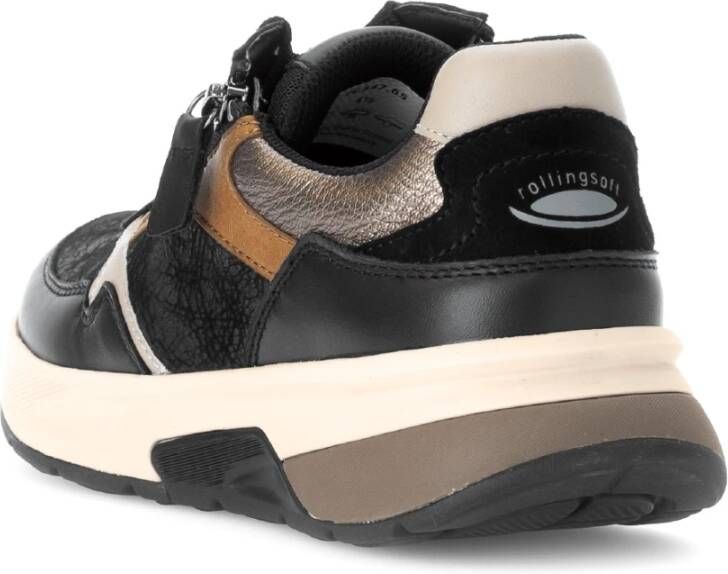 Gabor Rollende wandelsneaker Zwart Black Dames