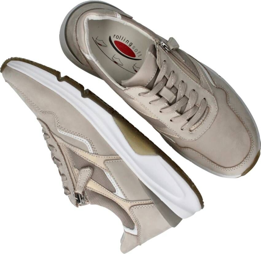 Gabor Rollingsoft Sneaker Beige Dames