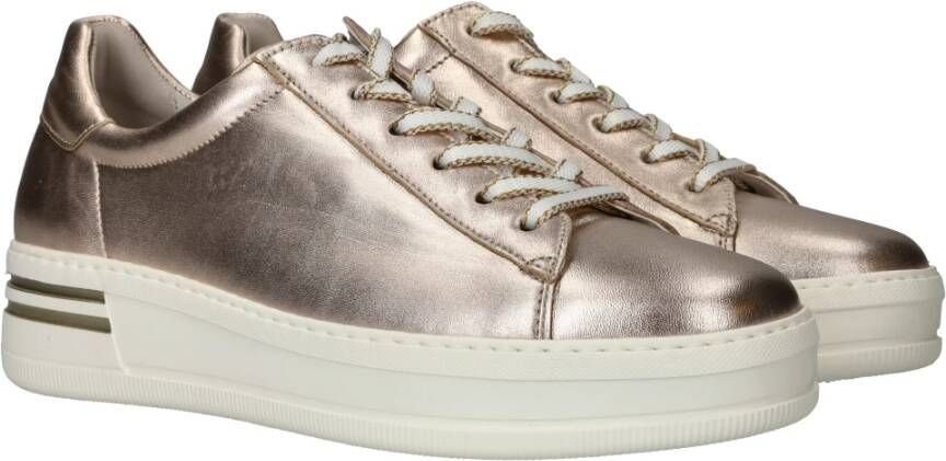 Gabor Roségouden Metallic Sneakers met Optifit Voetbed Yellow Dames