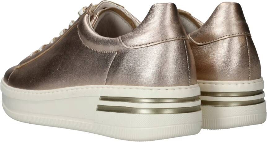 Gabor Roségouden Metallic Sneakers met Optifit Voetbed Yellow Dames