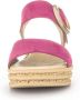 Gabor Roze Velours Leren Sandalen Pink Dames - Thumbnail 6