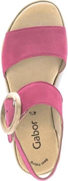 Gabor Roze Leren Sandalen Pink Dames