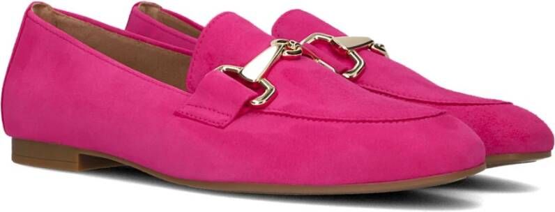 Gabor Roze Loafers met Gouden Horsebit Detail Pink Dames