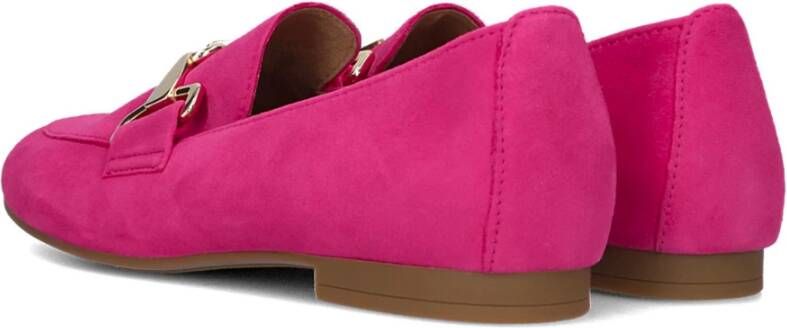 Gabor Roze Loafers met Gouden Horsebit Detail Pink Dames
