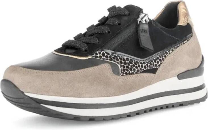 Gabor Sneakers met Lamm Samt Giraf Met Gray Dames