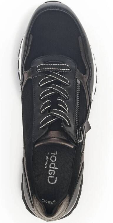 Gabor Sneakers met Samt Foulard Perl Black Dames