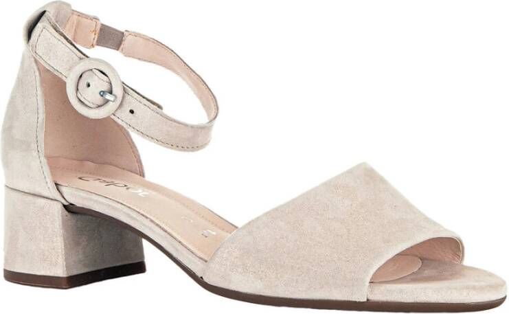 Gabor Stijlvolle sandalen met hak en boordetail Beige Dames