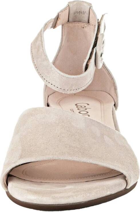 Gabor Stijlvolle sandalen met hak en boordetail Beige Dames