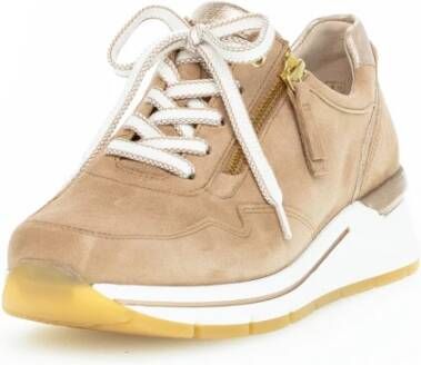 Gabor Suède Sand Sneakers Beige Dames