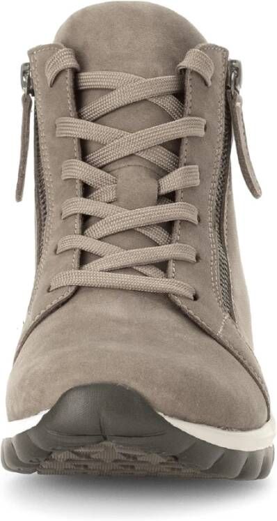 Gabor Taupe Nubuck Hoge Sneakers Beige Dames