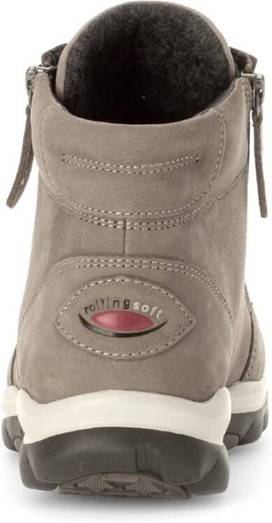 Gabor Taupe Nubuck Hoge Sneakers Beige Dames