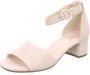 Gabor Velours Leren Enkellaarzen Beige Dames - Thumbnail 2