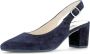 Gabor Velours Leren Marine Sling Schoenen Blue Dames - Thumbnail 3